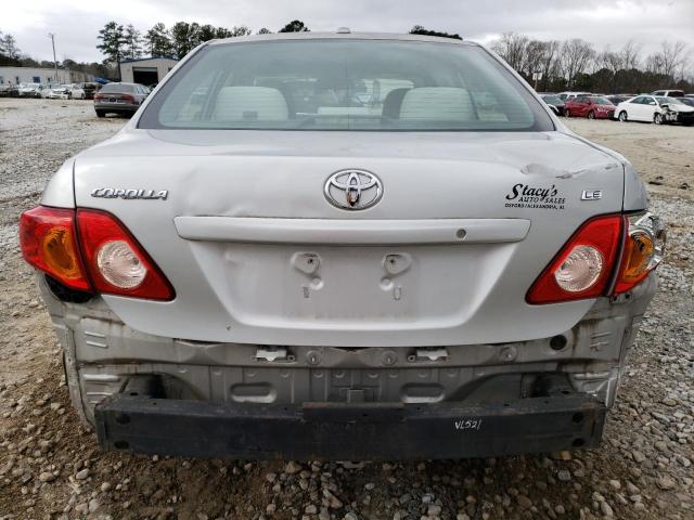1NXBU40EX9Z100530 - 2009 TOYOTA COROLLA BASE SILVER photo 6