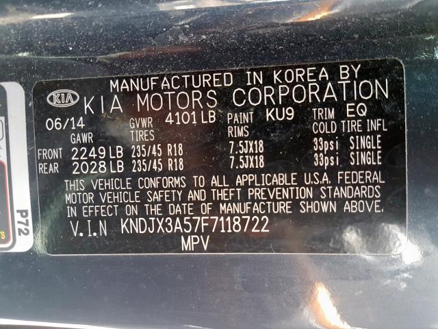 KNDJX3A57F7118722 - 2015 KIA SOUL !  foto 10