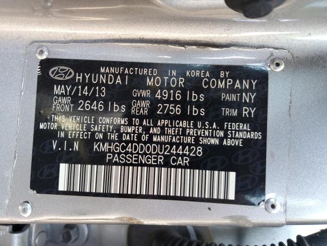 KMHGC4DD0DU244428 - 2013 HYUNDAI GENESIS 3.8L SILVER photo 13