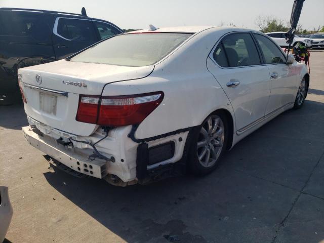 JTHGL46F675014053 - 2007 LEXUS LS 460L WHITE photo 4