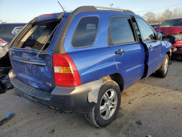 KNDJE723177329863 - 2007 KIA SPORTAGE EX BLUE photo 3