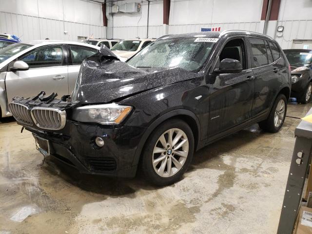 5UXWX9C52H0D95703 - 2017 BMW X3 XDRIVE28I BLACK photo 1