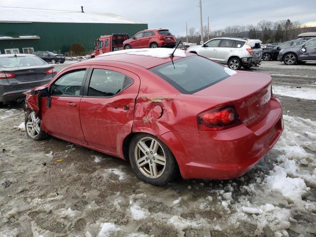 1C3CDZCB2CN242500 - 2012 DODGE AVENGER SXT RED photo 2