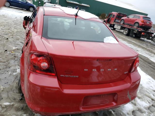 1C3CDZCB2CN242500 - 2012 DODGE AVENGER SXT RED photo 6