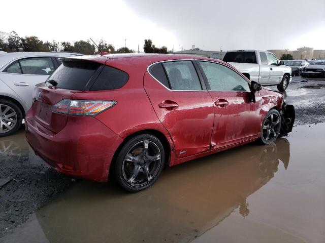 JTHKD5BH6B2029134 - 2011 LEXUS CT 200 RED photo 3