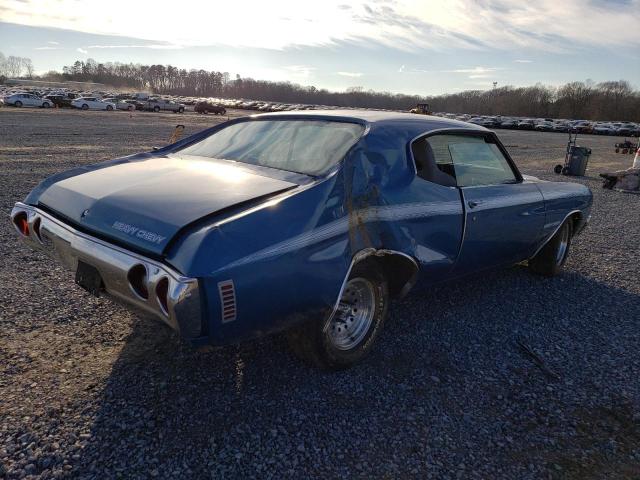 1D37F2B599750 - 1972 CHEVROLET CHEVELLE BLUE photo 3