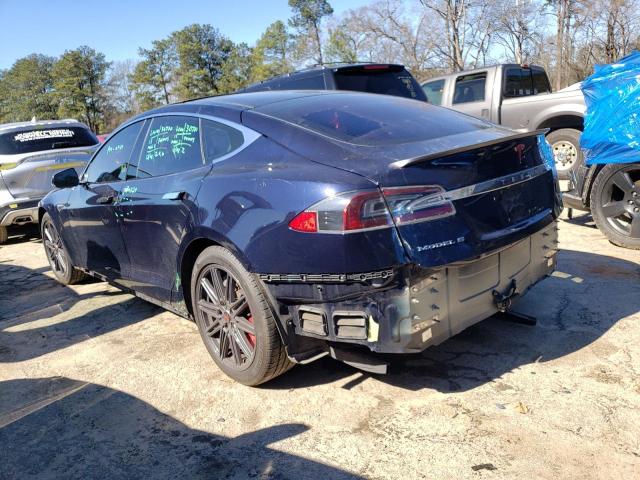 5YJSA1H21FF080338 - 2015 TESLA MODEL S 85D BLUE photo 2