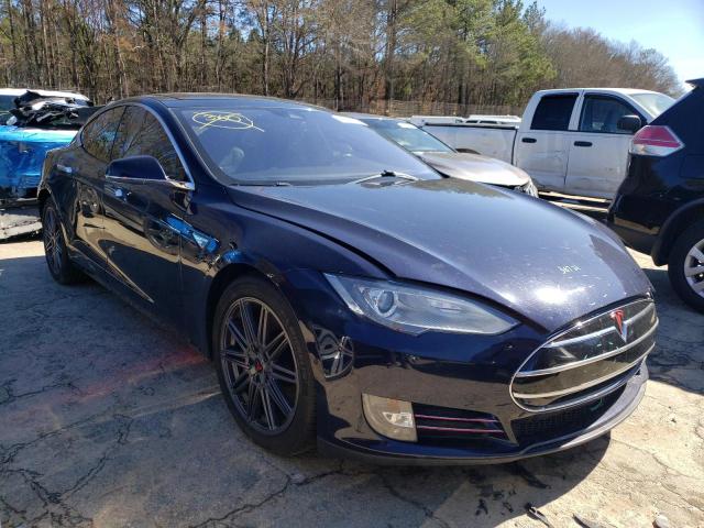 5YJSA1H21FF080338 - 2015 TESLA MODEL S 85D BLUE photo 4