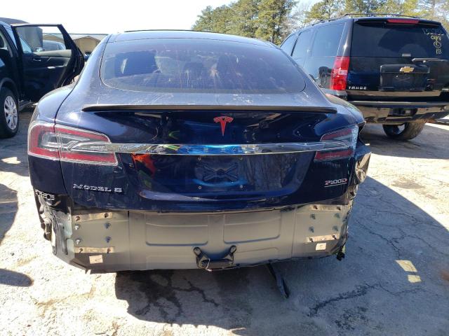 5YJSA1H21FF080338 - 2015 TESLA MODEL S 85D BLUE photo 6