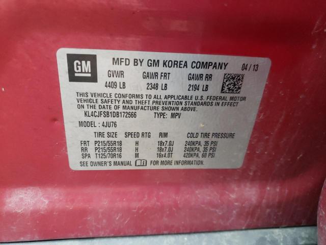 KL4CJFSB1DB172666 - 2013 BUICK ENCORE CONVENIENCE Bordo foto 13