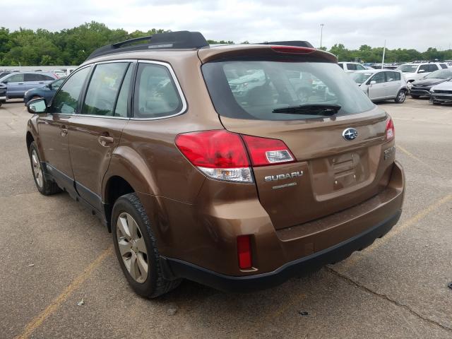 4S4BRCACXC3268304 - 2012 SUBARU OUTBACK 2.5I  photo 3