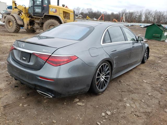 W1K6G7GB6MA043365 - 2021 MERCEDES-BENZ S 580 4MATIC GRAY photo 3