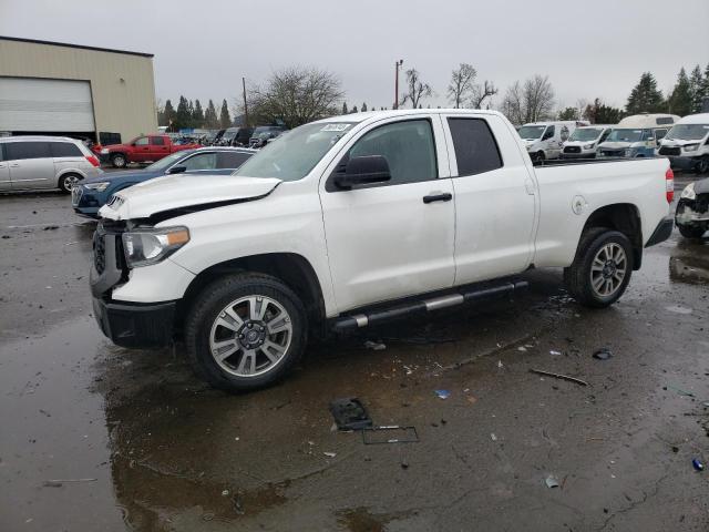 5TFUM5F17KX082046 - 2019 TOYOTA TUNDRA DOUBLE CAB SR/SR5 WHITE photo 1