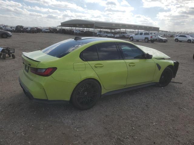 WBS43AY09NFN08404 - 2022 BMW M3 COMPETITION GREEN photo 3