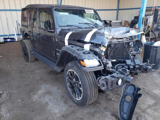 1C4JJXP68MW676753 - 2021 JEEP WRANGLER U SAHARA 4XE GRAY photo 1