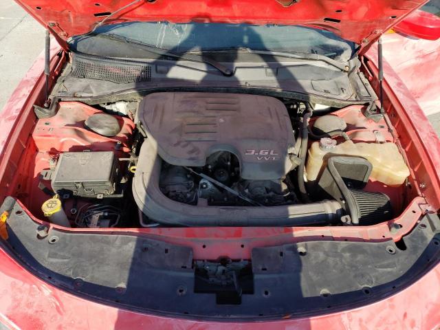 2C3CDXBG1JH277441 - 2018 DODGE CHARGER SXT RED photo 11