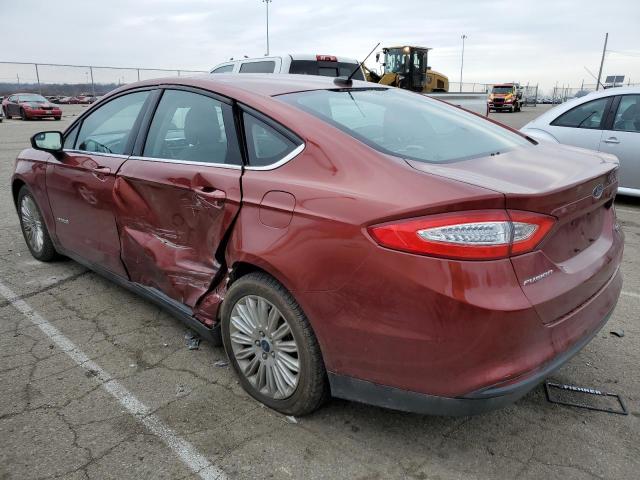 3FA6P0UU6ER131076 - 2014 FORD FUSION S HYBRID RED photo 2