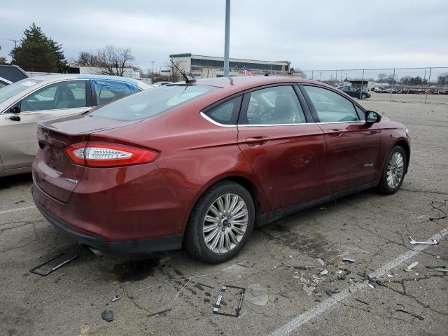 3FA6P0UU6ER131076 - 2014 FORD FUSION S HYBRID RED photo 3