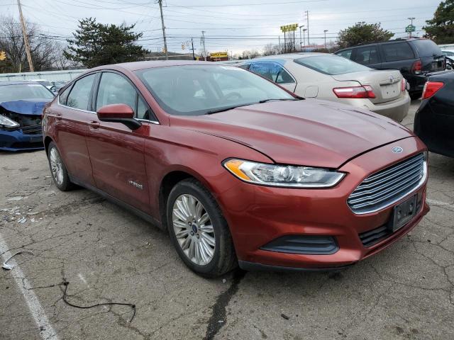 3FA6P0UU6ER131076 - 2014 FORD FUSION S HYBRID RED photo 4