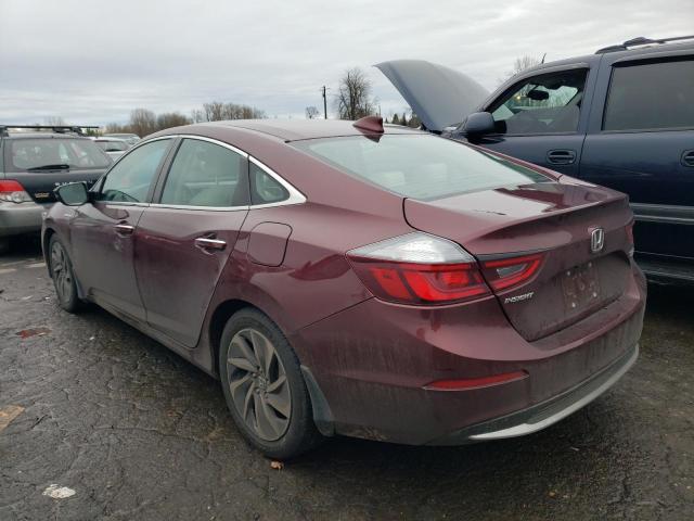 19XZE4F97KE000562 - 2019 HONDA INSIGHT TOURING BURGUNDY photo 2