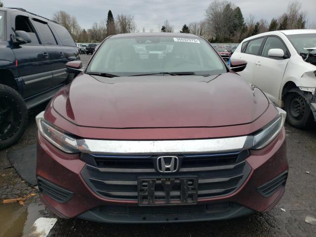 19XZE4F97KE000562 - 2019 HONDA INSIGHT TOURING BURGUNDY photo 5