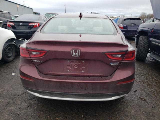 19XZE4F97KE000562 - 2019 HONDA INSIGHT TOURING BURGUNDY photo 6