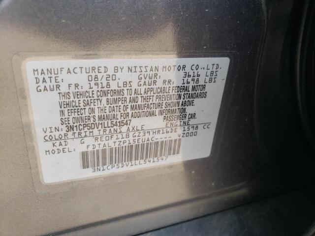 3N1CP5DV1LL541547 - 2020 NISSAN KICKS SR GRAY photo 13