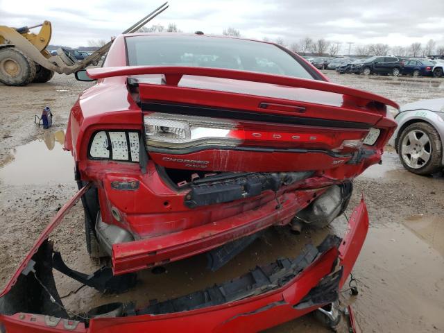 2C3CDXJG1EH163043 - 2014 DODGE CHARGER SXT RED photo 6