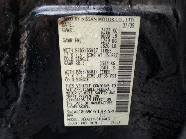 5N1AR18U69C618454 - 2009 NISSAN PATHFINDER S 黑色 照片 13