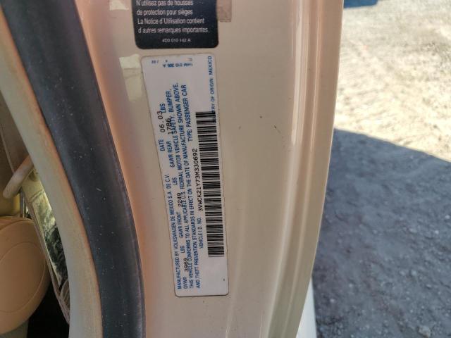 3VWCK21Y73M330692 - 2003 VOLKSWAGEN NEW BEETLE GLS Creme Foto 12