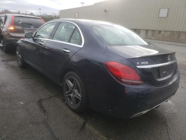 55SWF8EB4LU329970 - 2020 MERCEDES-BENZ C 300 4MATIC BLUE photo 2