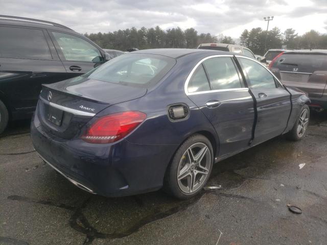 55SWF8EB4LU329970 - 2020 MERCEDES-BENZ C 300 4MATIC BLUE photo 3