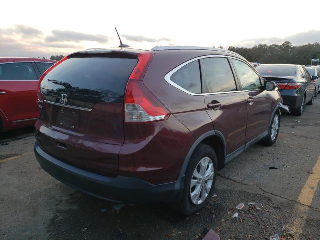 5J6RM3H79DL022723 - 2013 HONDA CRV EXL MAROON photo 3