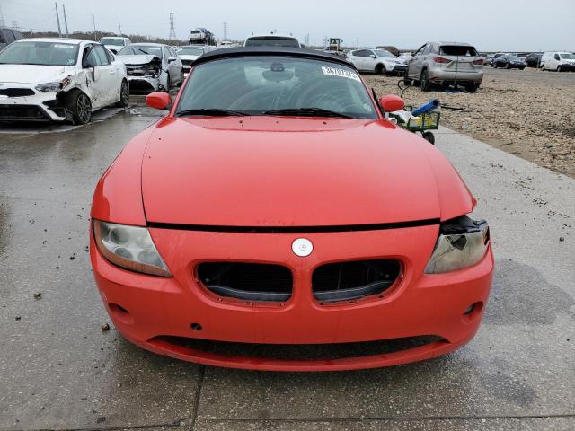 4USBT535X4LU08590 - 2004 BMW Z4 3.0 RED photo 5