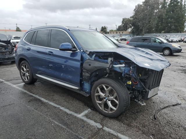 5UXTY3C04M9H69784 - 2021 BMW X3 SDRIVE30I Көк фото 4