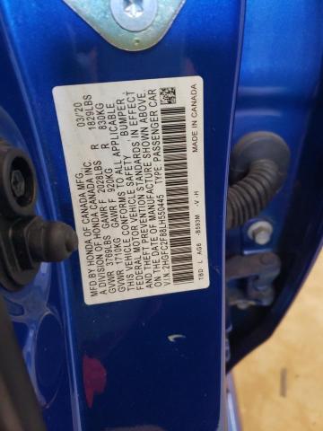 2HGFC2F88LH550445 - 2020 HONDA CIVIC SPORT 蓝色 照片 12