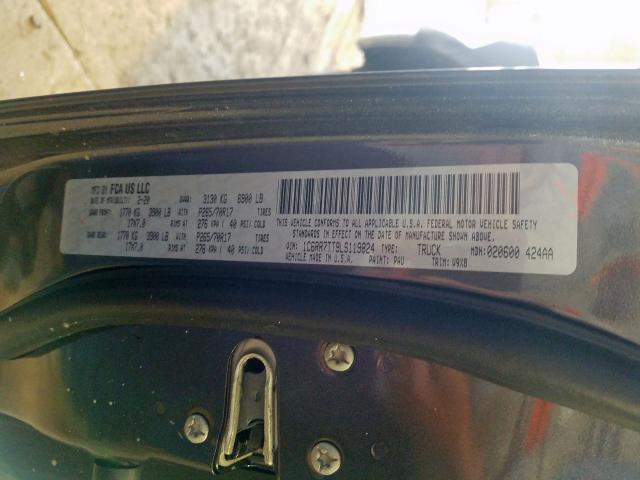 1C6RR7TT9LS119824 - 2020 RAM 1500 CLASSIC SLT  foto 10