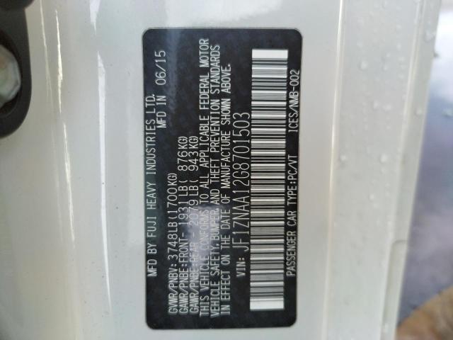 JF1ZNAA12G8701503 - 2016 TOYOTA SCION FR-S WHITE photo 12