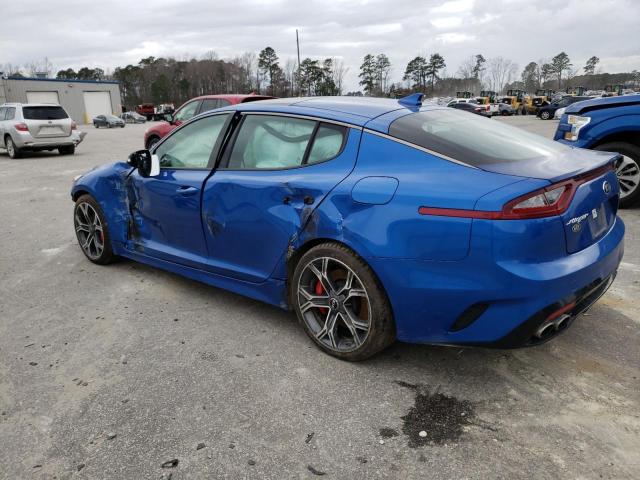 KNAE45LC4J6018218 - 2018 KIA STINGER GT1 BLUE photo 2