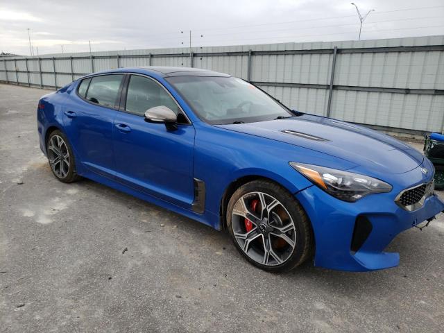 KNAE45LC4J6018218 - 2018 KIA STINGER GT1 BLUE photo 4