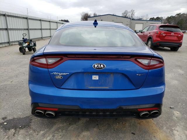 KNAE45LC4J6018218 - 2018 KIA STINGER GT1 BLUE photo 6