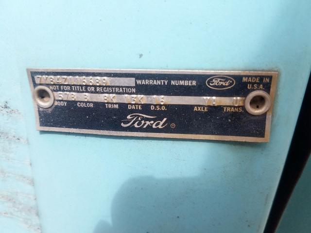 7Y84Z116689 - 1967 FORD TBIRD  photo 10