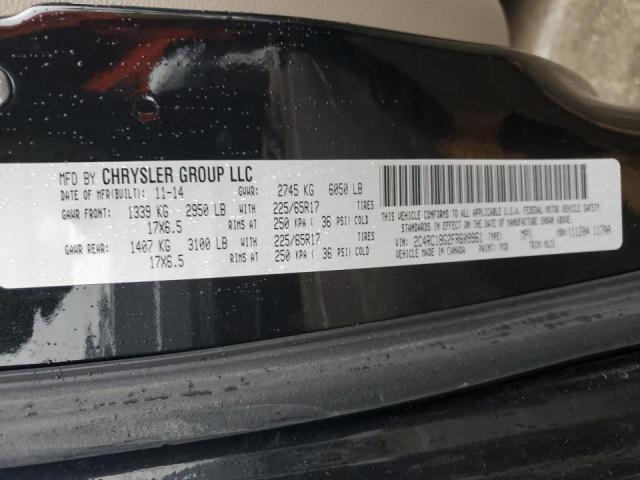 2C4RC1BG2FR609961 - 2015 CHRYSLER TOWN & COU TOURING შავი ფოტო 13