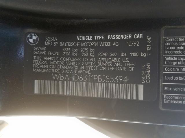 WBAHD6311PBJ85394 - 1993 BMW 525 I AUTOMATIC  photo 10