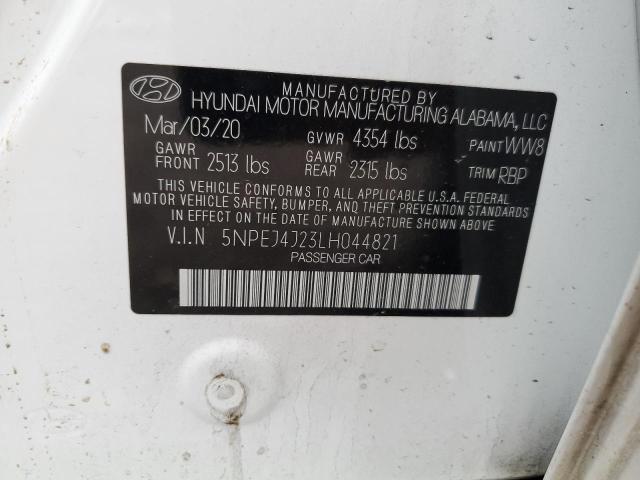 5NPEJ4J23LH044821 - 2020 HYUNDAI SONATA SEL PLUS WHITE photo 12