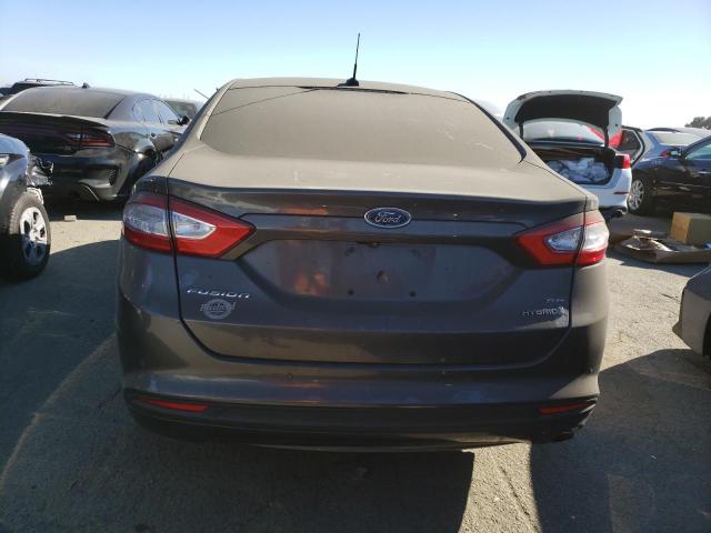 3FA6P0LU7FR117285 - 2015 FORD FUSION SE HYBRID GRAY photo 6