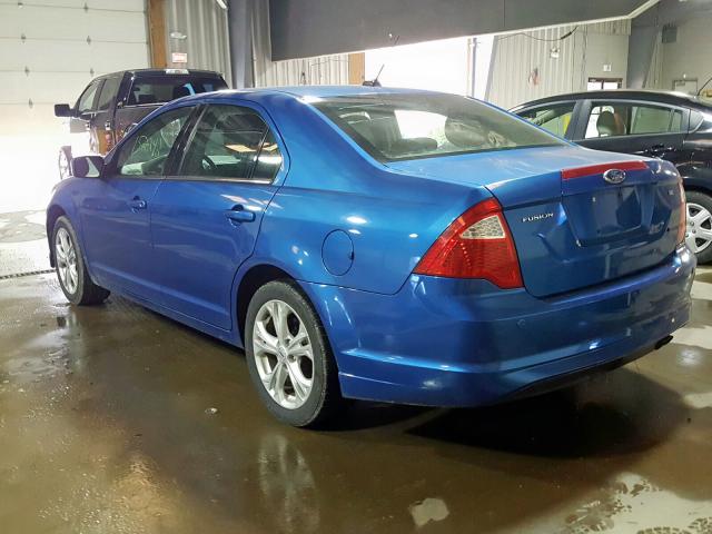 3FAHP0HA4CR248743 - 2012 FORD FUSION SE  photo 3