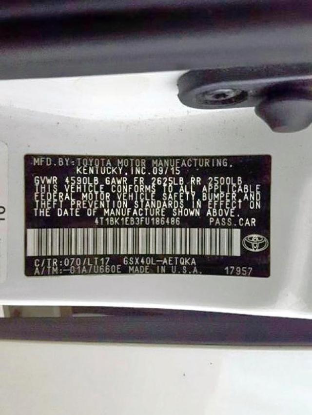 4T1BK1EB3FU186486 - 2015 TOYOTA AVALON XLE  photo 10