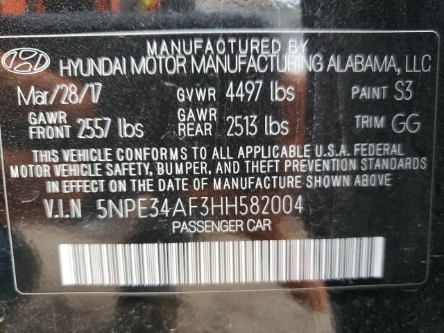 5NPE34AF3HH582004 - 2017 HYUNDAI SONATA SPORT BLACK photo 13