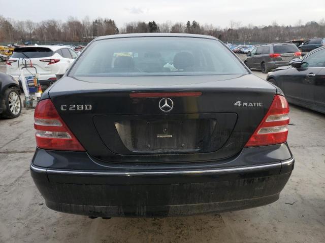 WDBRF92H17F935353 - 2007 MERCEDES-BENZ C 280 4MATIC BLACK photo 6